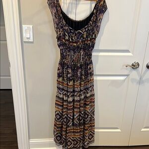 Multicolor Patterned Women's Dress